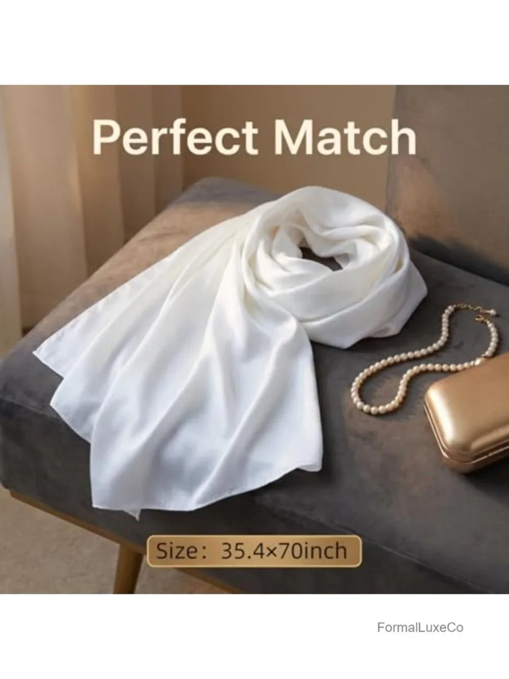 Satin Chiffon Shawl Wrap Evening Dress Formal Cover Up Long Scarf